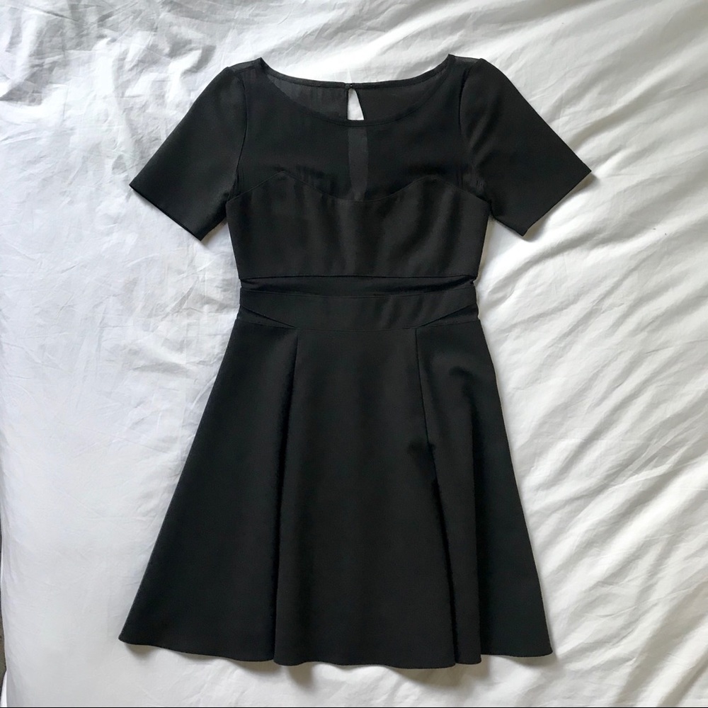 Elizabeth & James Short Sleeve Flare Dress
